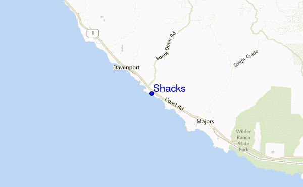 locatiekaart van Shacks