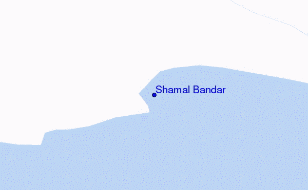 locatiekaart van Shamal Bandar