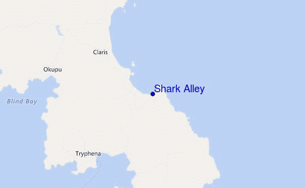 locatiekaart van Shark Alley