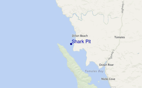 locatiekaart van Shark Pit