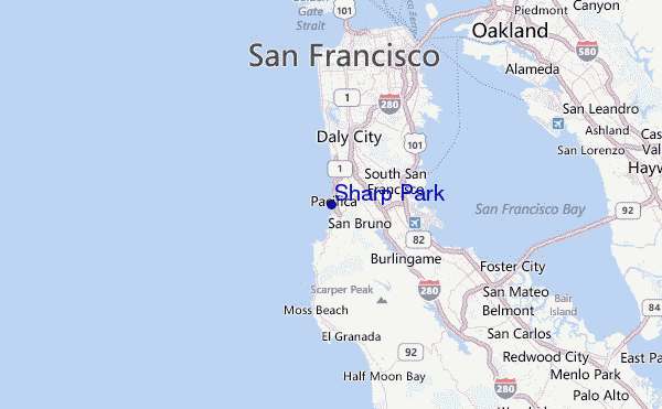 Sharp Park Location Map