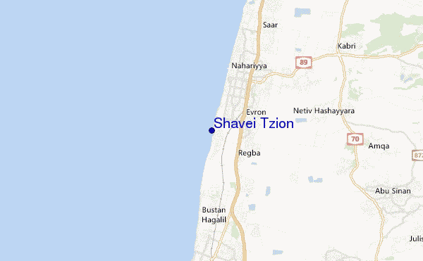 locatiekaart van Shavei Tzion