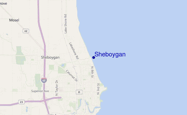 locatiekaart van Sheboygan