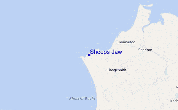 locatiekaart van Sheeps Jaw