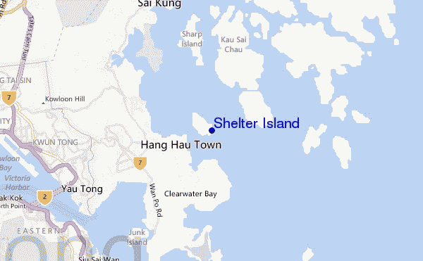 locatiekaart van Shelter Island