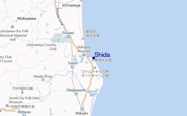 locatiekaart van Shida