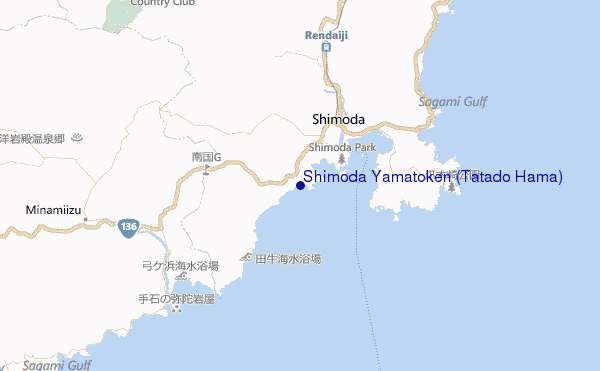 locatiekaart van Shimoda Yamatoken (Tatado Hama)