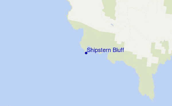 locatiekaart van Shipstern Bluff
