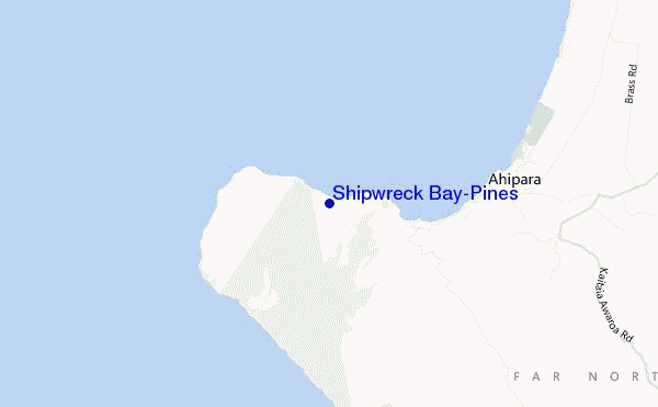 locatiekaart van Shipwreck Bay-Pines