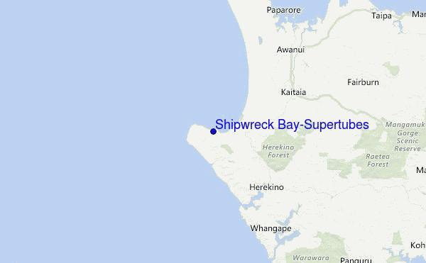 Shipwreck Bay-Supertubes Location Map