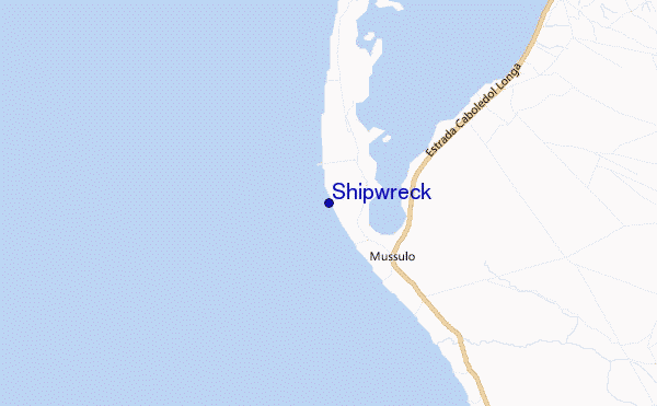 locatiekaart van Shipwreck