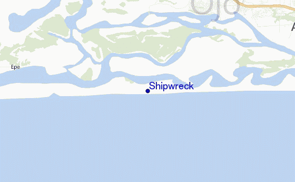 locatiekaart van Shipwreck
