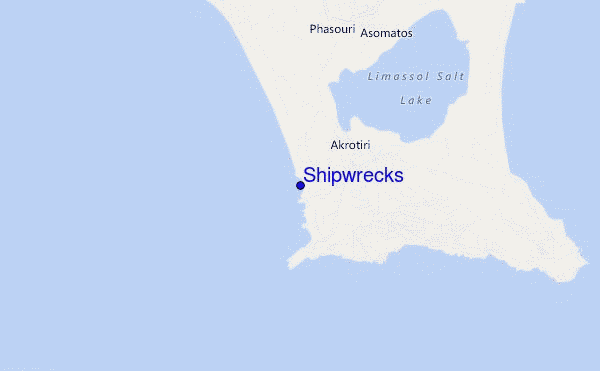 locatiekaart van Shipwrecks