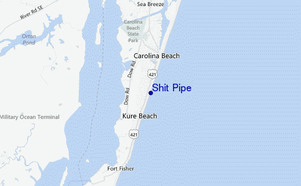 locatiekaart van Shit Pipe