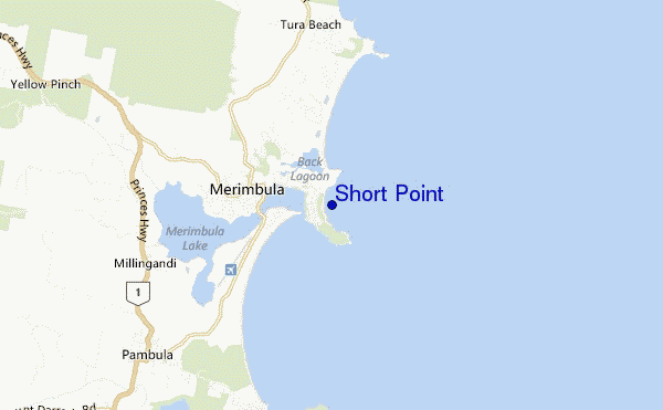 locatiekaart van Short Point