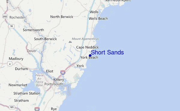 Short Sands Location Map