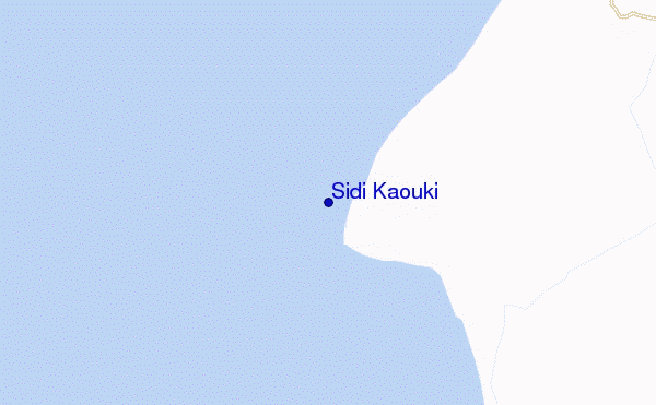 locatiekaart van Sidi Kaouki