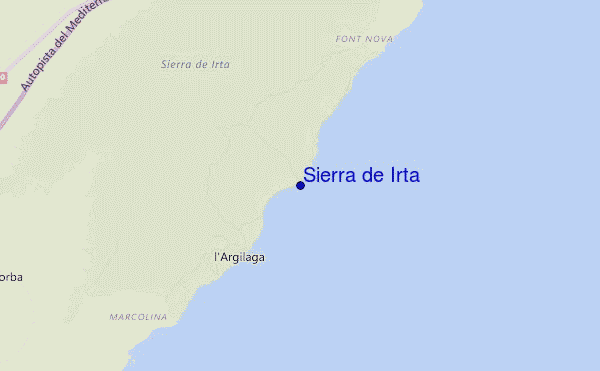 locatiekaart van Sierra de Irta