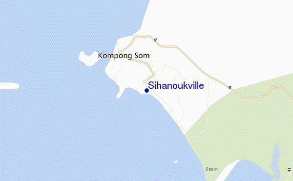 locatiekaart van Sihanoukville