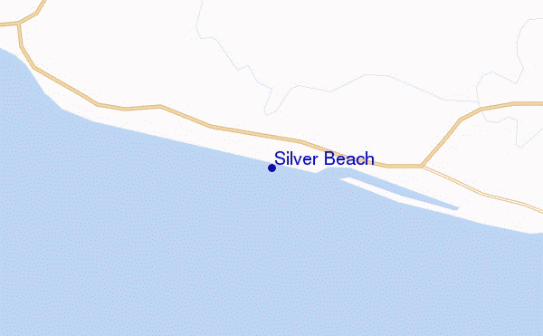 locatiekaart van Silver Beach