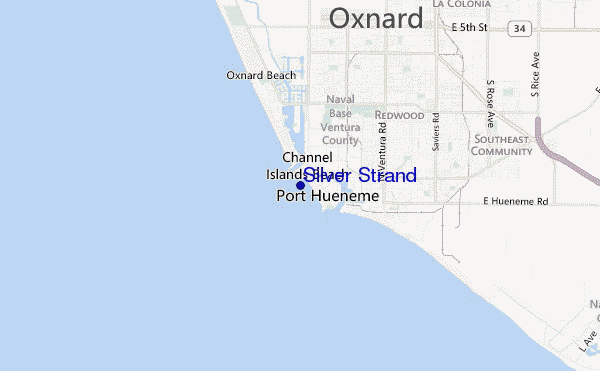 locatiekaart van Silver Strand