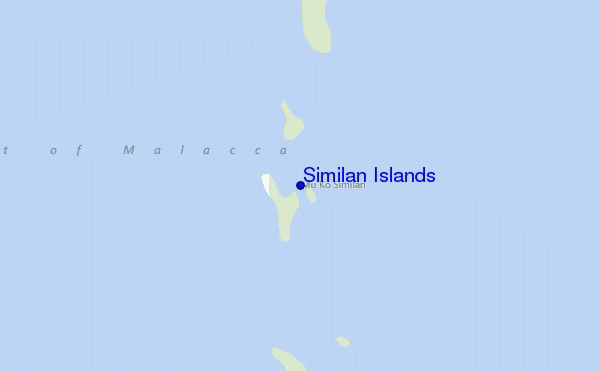 locatiekaart van Similan Islands