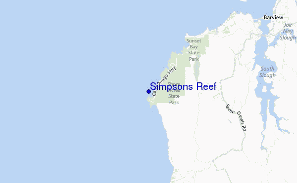 locatiekaart van Simpsons Reef