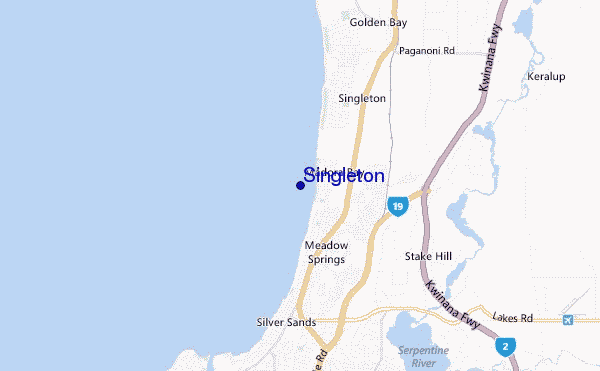 locatiekaart van Singleton