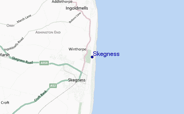 locatiekaart van Skegness