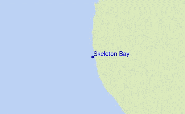 locatiekaart van Skeleton Bay