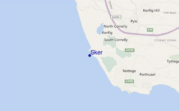 locatiekaart van Sker