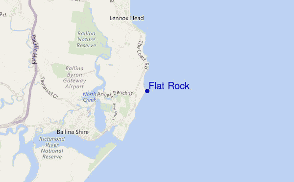 locatiekaart van Flat Rock