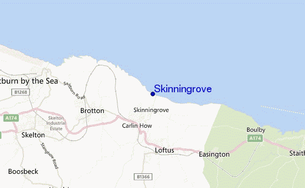 locatiekaart van Skinningrove