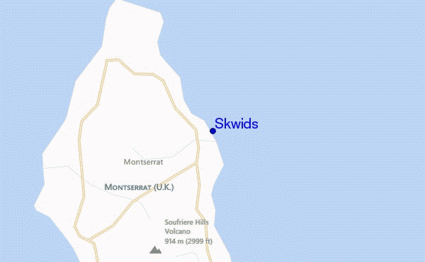 locatiekaart van Skwids