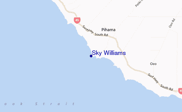 locatiekaart van Sky Williams