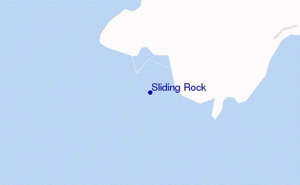 locatiekaart van Sliding Rock