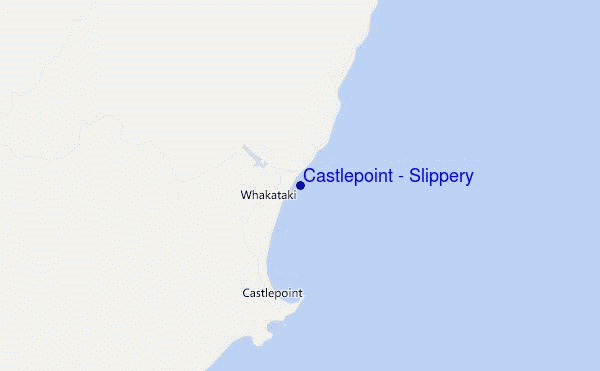 locatiekaart van Castlepoint - Slippery
