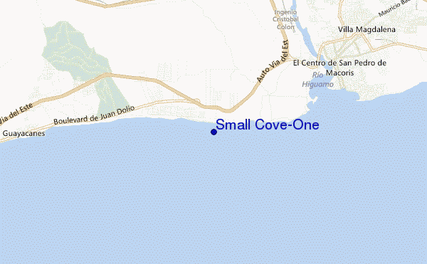 locatiekaart van Small Cove-One