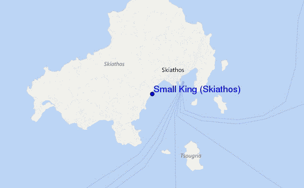 locatiekaart van Small King (Skiathos)