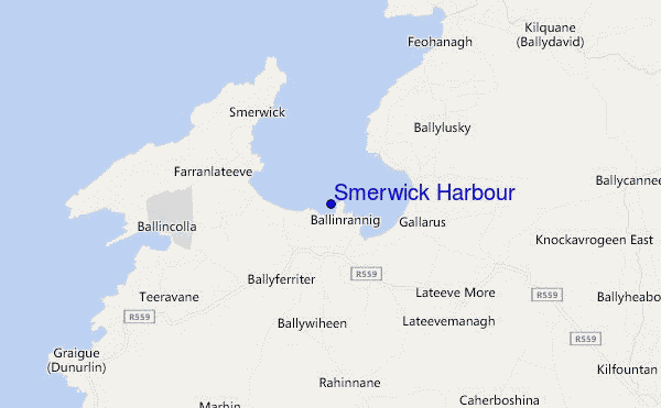 locatiekaart van Smerwick Harbour