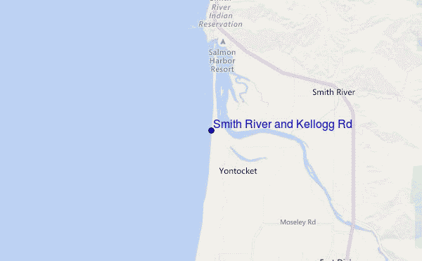 locatiekaart van Smith River and Kellogg Rd