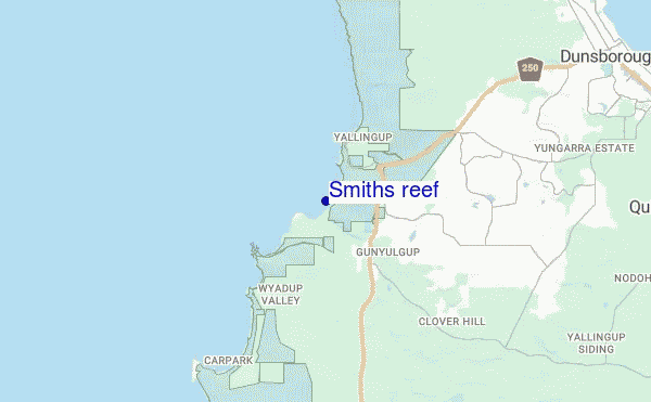 locatiekaart van Smiths reef