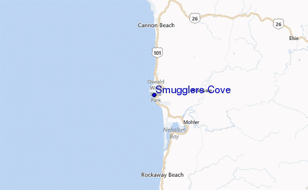 Smugglers Cove Location Map