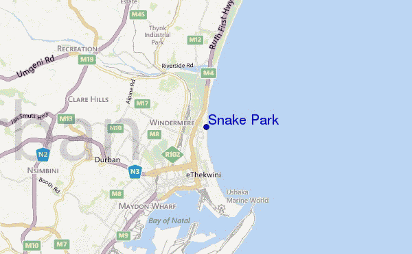 locatiekaart van Snake Park