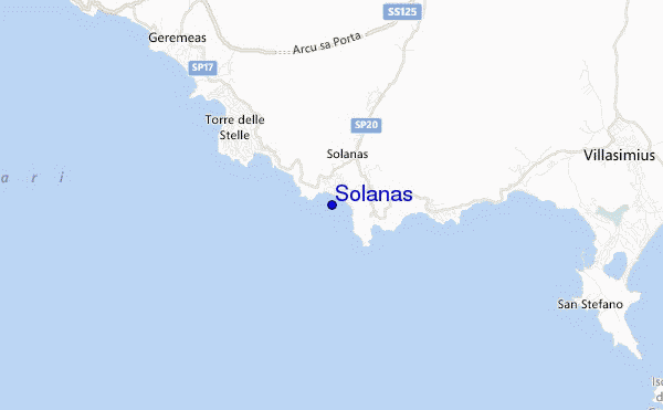 locatiekaart van Solanas