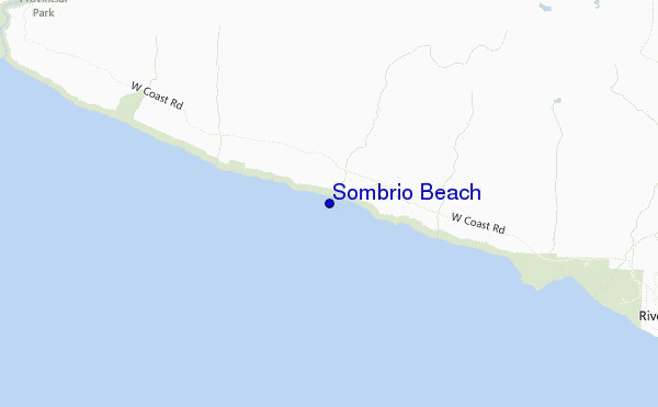 locatiekaart van Sombrio Beach