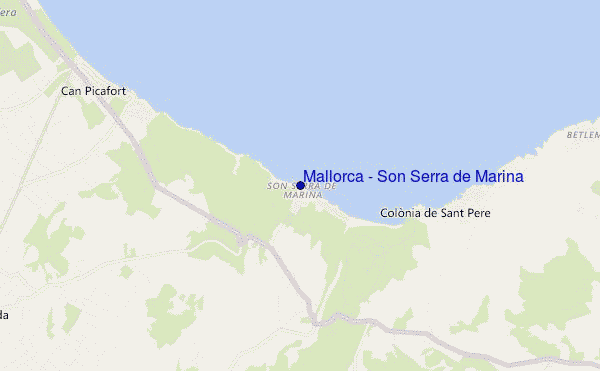 locatiekaart van Mallorca - Son Serra de Marina
