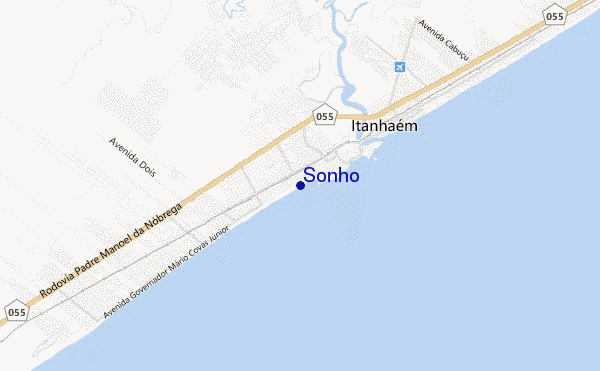 locatiekaart van Sonho