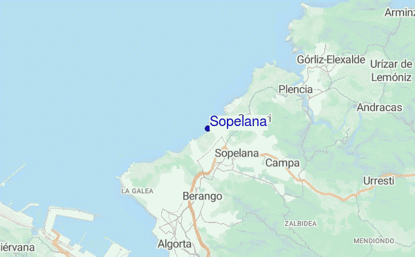 locatiekaart van Sopelana