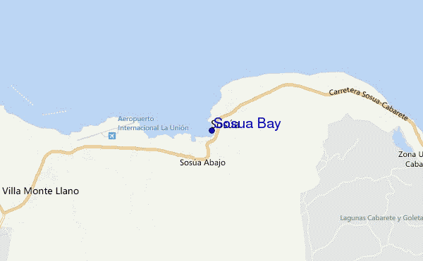 locatiekaart van Sosua Bay
